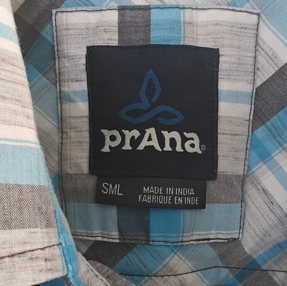 Prana Men's Uomo Tamarack Plaid Button Down Shirt Size S - Picture 3 of 4